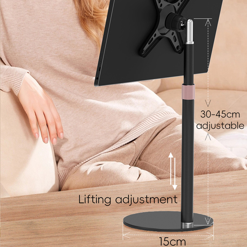 Kimdoole Portable Monitor Stand Height Adjustable Vesa Monitor Tablet StandFree Standing Low Profile Desk Mount up to 18 Inch