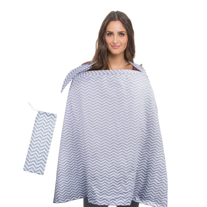 Breathable Baby Feeding Nursing Covers Mum Breastfeeding Nursing Poncho Cover Up Cotton Adjustable Neckline Cover