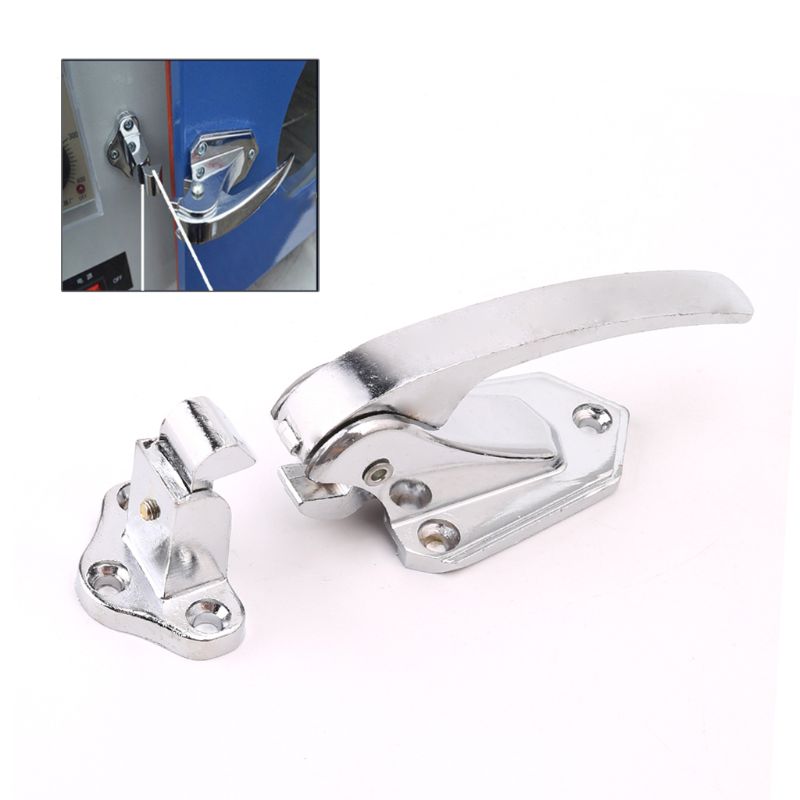 Zinklegering Deurklink Slot Verende Pull Handvat Klink Voor Oven Koelkast Vriezer J04 19