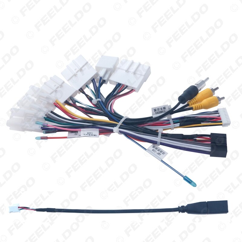 LEEWA Car 16pin Android Wire Harness Power Cable With Canbus For Toyota RAV4/C-HR/Highlander/Levin/Corolla/Camry/Reiz #CA6384: Wire harness