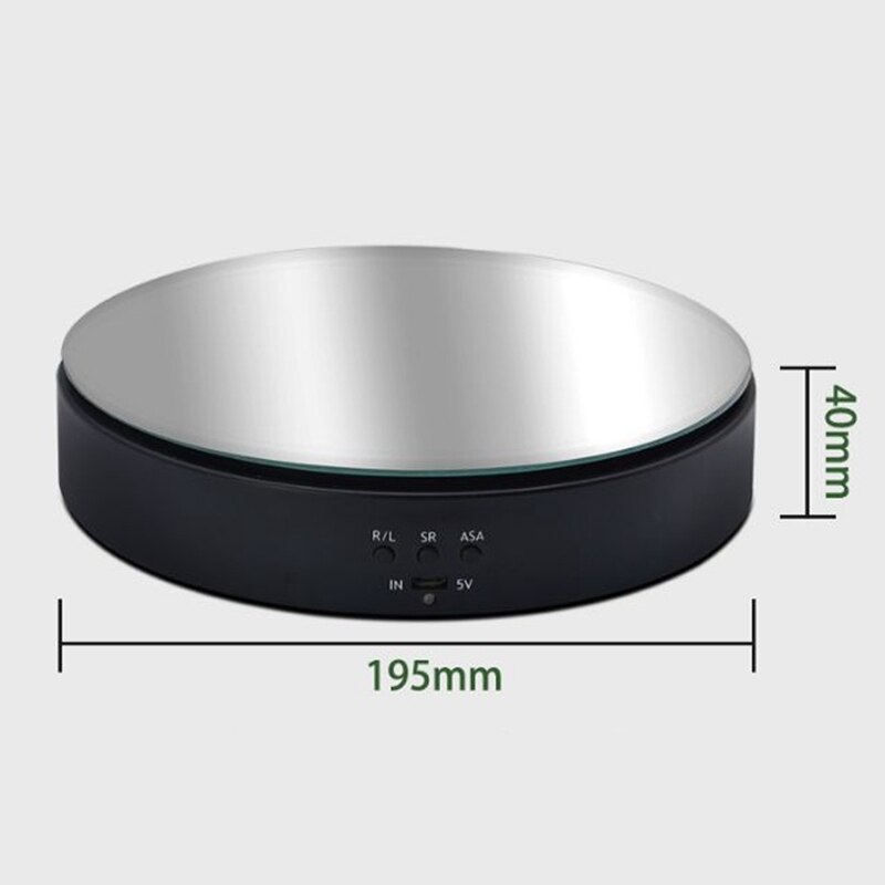 Elektrisch draaiplateau met ledlicht, 42 cm, 50 kg, oplaadbaar