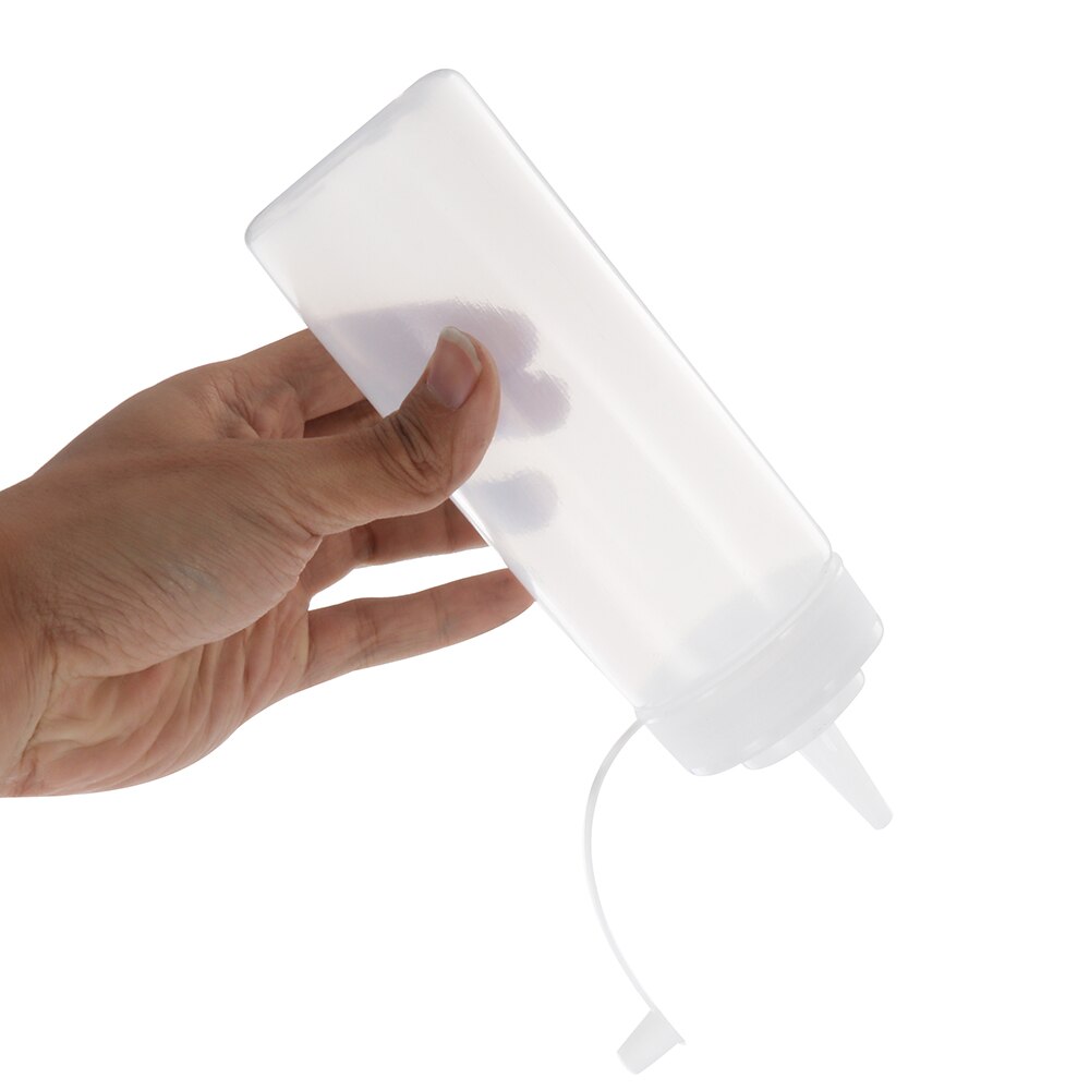 Dispensador de salsas de kétchup para barbacoa, botella dispensadora de aceite de oliva, tarro exprimidor de mayonesa con tapa, herramientas de cocina blancas de plástico seguras