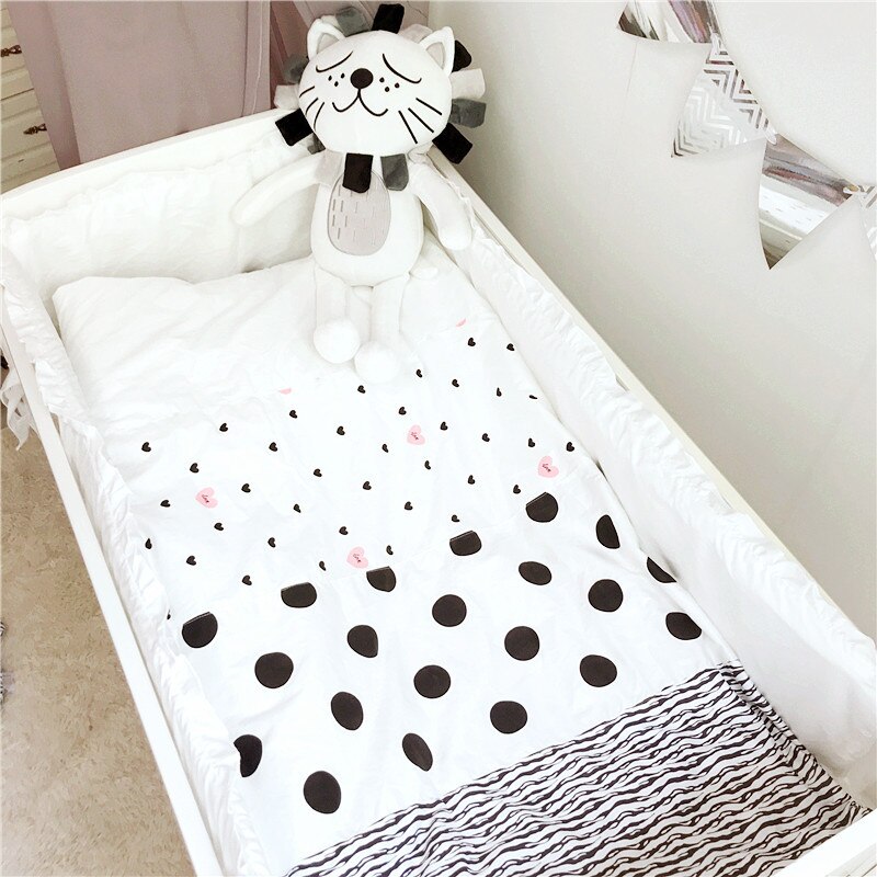 Baby krybbe toddler sengetøj nyfødt baby quiltbaby krybbe sæt lagener puder dynepude kofangere til spædbarn værelse ycz 039: Pude kofangere