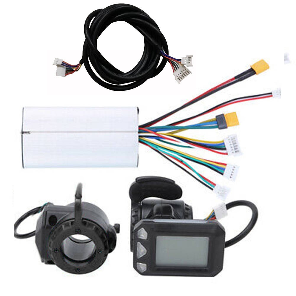 Upgraded Electric Scooter Controller Kit LCD Monitor EABS Brake 24V/36V 250W Aluminum Alloy Control System Folding Scooters Part: WHITE
