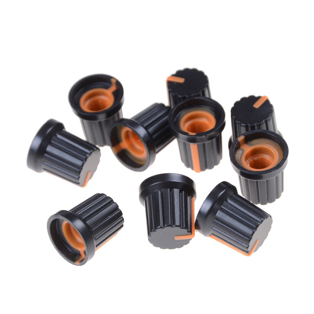 10Pcs Potentiometer Switch Knob Cap Hole Dia 6mm Volume Control Rotary Knob Cap: OG