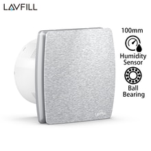 Minuterie 4 &quot;6&quot; 100mm 150mm, douche, toilettes, extracteur de salle de bains, ventilateur de Ventilation avec capteur d&#39;humidité 230V: LFWW-09QH-4S (100mm)