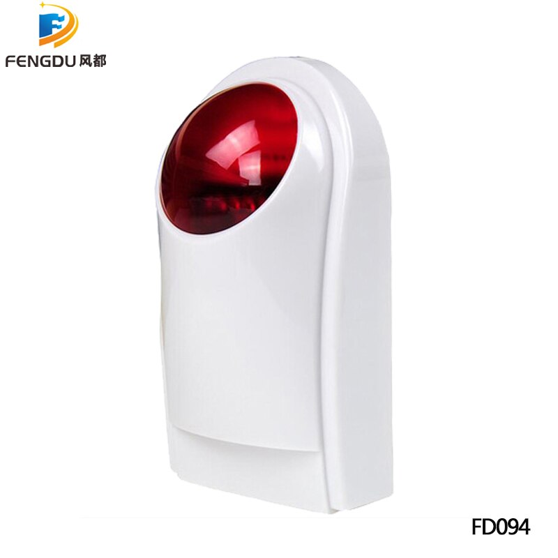 Waterproof Security Alarm System Indoor Outdoor Wireless 433mhz 110dB Flash Siren Strobe Light Siren Burglar Sensor Alarm System