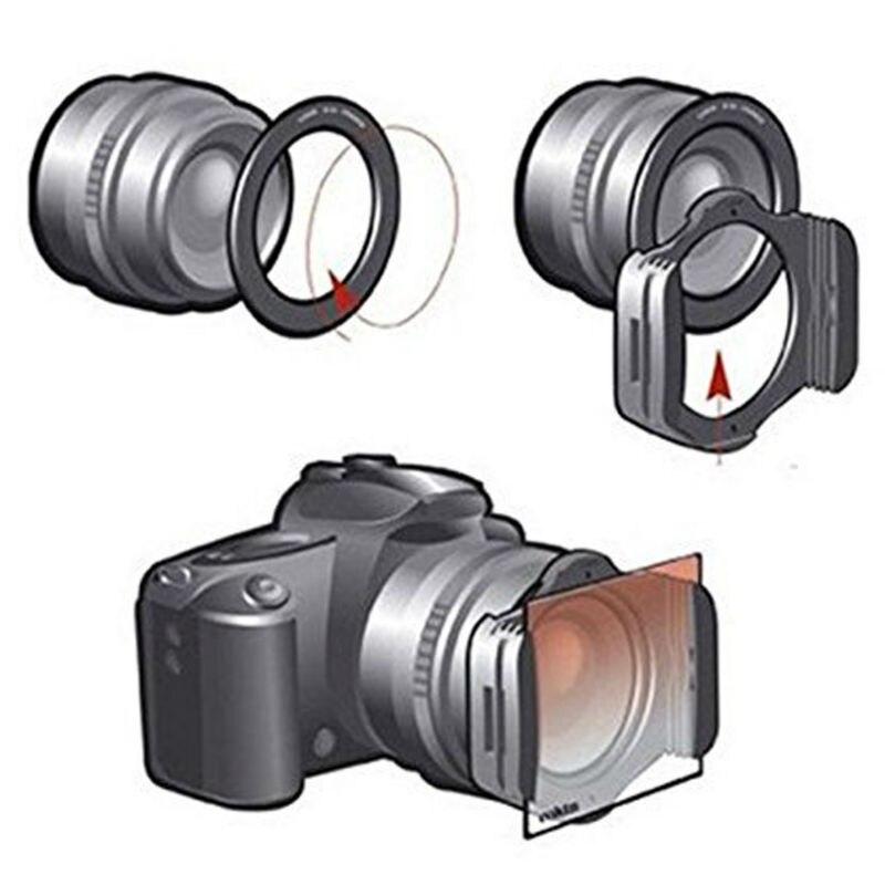 49 52 55 58 62 67 72 77 82mm Ring adapter + Holder + Filter ND2 ND4 ND8 + Graduated Grey Blue Orange Filter for Cokin P Camera