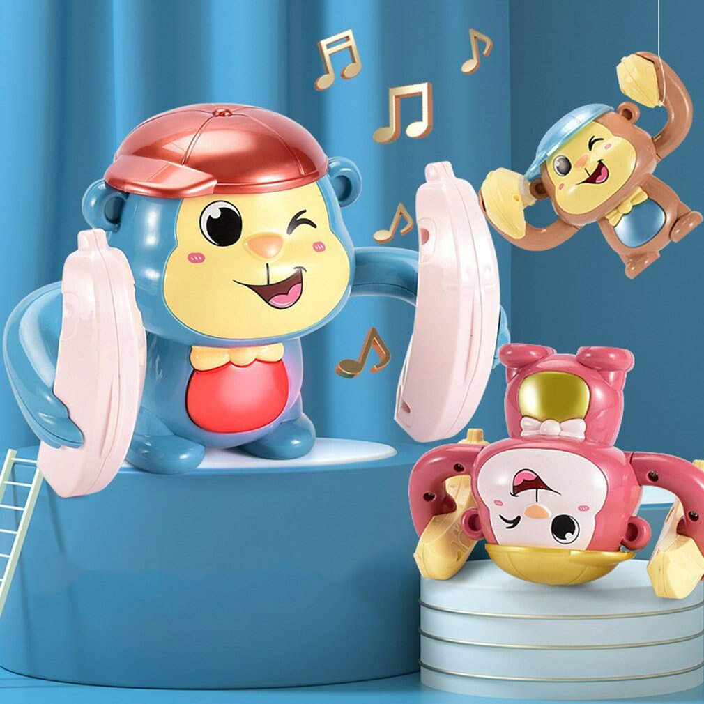 Kids Electric Monkey Toy Walking Singing Musical Light Monkey Sound Control Induction Toy Funny Electronic Pets for