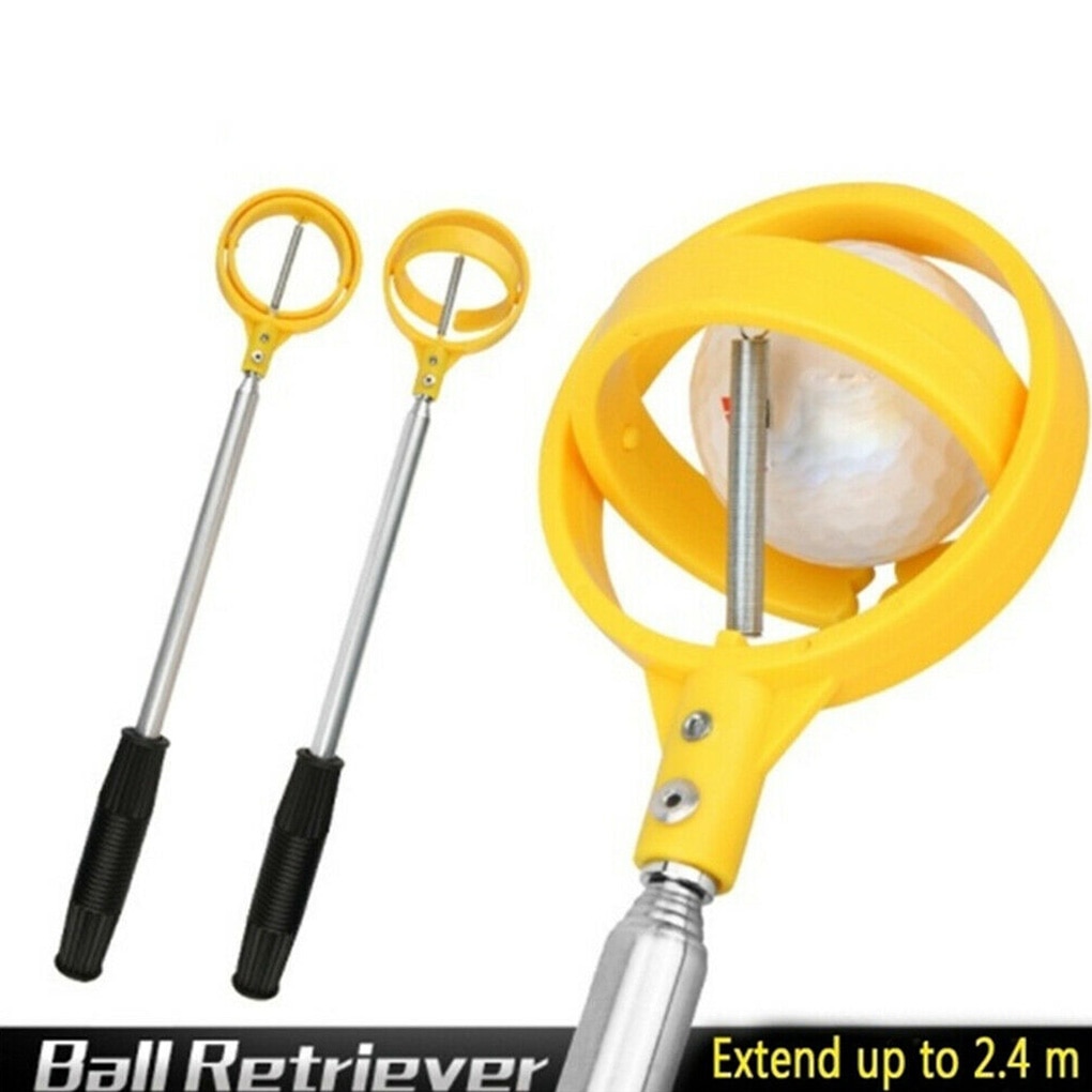 1Pc Golf Ball Pick Up Tools Telescopic Golf Ball Retriever Retracted Golf Pick up Automatic Locking Scoop Picker