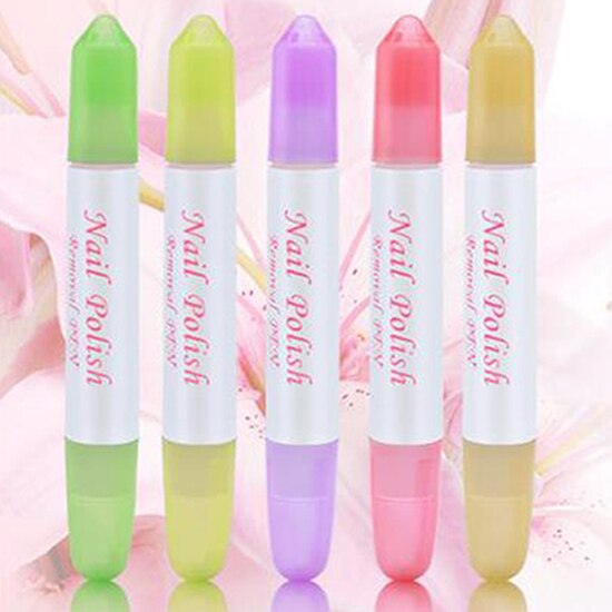 Nail Art Polish Corrector Removal Remover Pen + Replacement Tips Changeable Clean Mistakes Refillable Tools