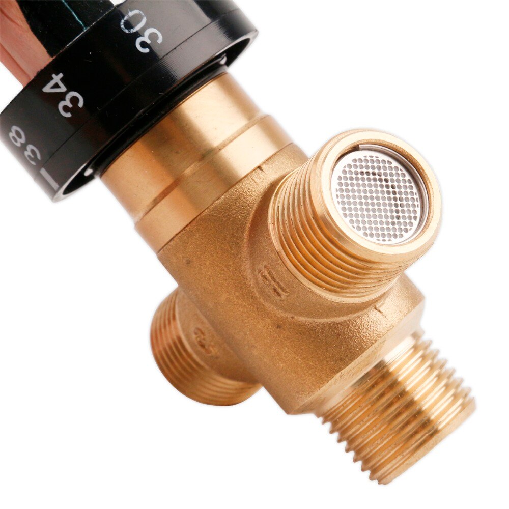 DN15(G1/2) Brass Thermostatic Mixing Valve &Cold Water Shower Solar Water Heater Valve Water Temperature Thermostatic Mixer