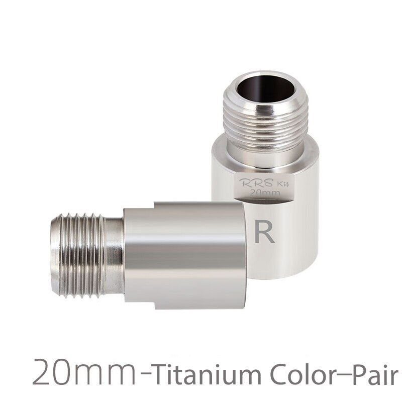 Rrskit Pedaal As Extender 16Mm/20Mm Fiets Pedaal As Extenders Stalen Fiets Pedaal Extension Bouten Spacers Voor mtb Racefiets: 20mm Titanium Color
