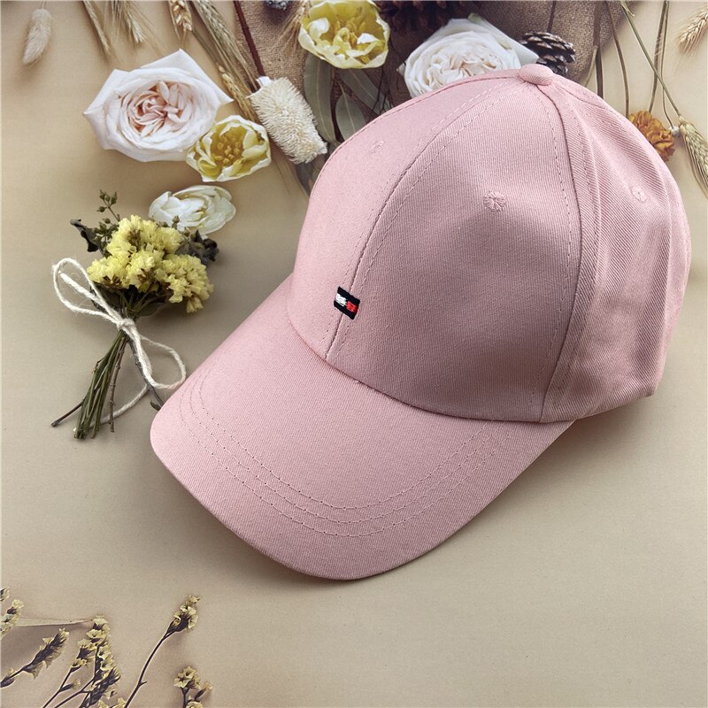 Women Men Baseball Cap Female Solid Color Outdoor Adjustable White Red Black Embroidered Women's Hats Summer: NO.5 Tom pink