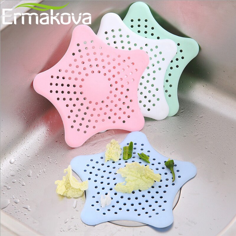 ERMAKOVA Silikon Waschbecken Abfluss Filter Ablassen Sieb Gummi Sieb Badewanne Haar Fänger Fallensteller für Schlecht Küche Wc