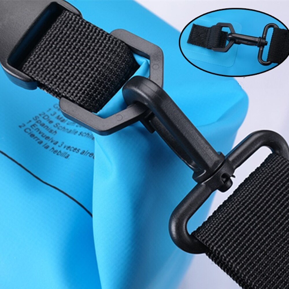 15L bolsa seca impermeable bolsa paquete rollo de compresión superior para nadar al aire libre kayak Canoeing río Trekking bote