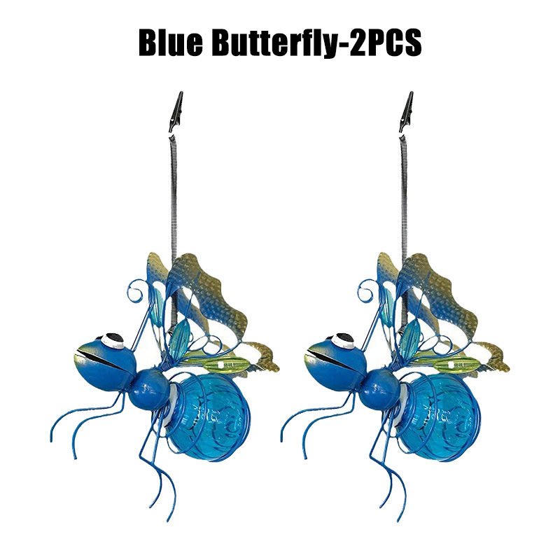10 Stück Solar- betriebene Insekten lampe hängen fliegende Insekten Lampe Ich bin Freien Garten Insekt Licht Ornament für Rasen Sommer Party Hochzeit Deko: Weiß