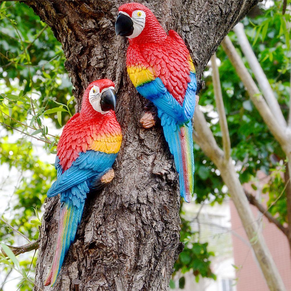 Opknoping Papegaai Standbeeld Hanger Decor Als Een Echte Papegaai Patio Gazon Muur Decor Voor Natuur Liefhebbers Tropische Vogel Verzamelaars