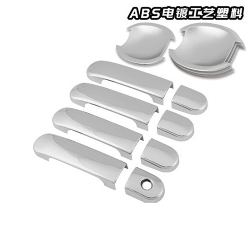 Auto Accessoires Abs Chrome Auto Deurgreep Cover + Cup Bowl Trim Auto Styling Fit Voor Nissan Versa Tiida Latio 2005
