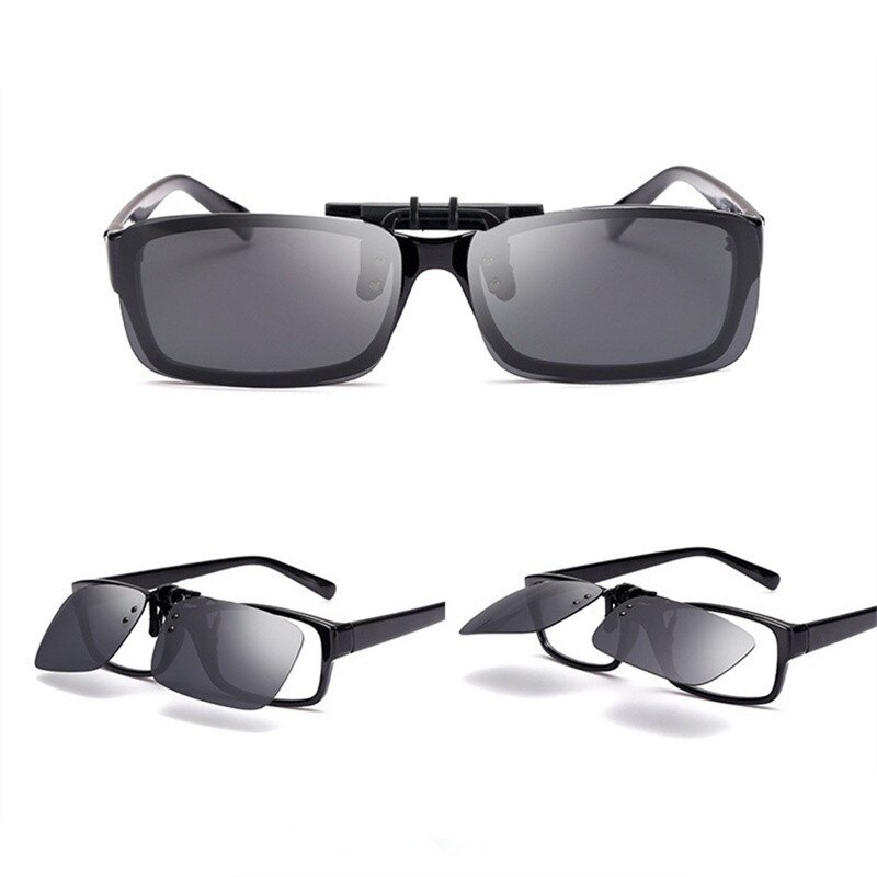 UV400 Lens Clips On Sun Glasses Driving Night Vision Lens Sun Glasses Cool Polarized Mirrored Male Anti-UVA For Men Women Descr