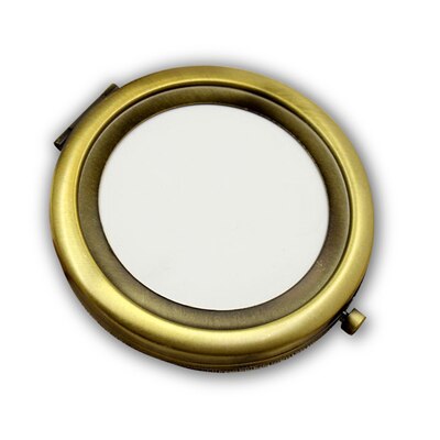 DIY Foldable Transparent Surface makeup Mirrors Portable Double Metal Cosmetic Mini Foldable Makeup Mirror: NO1