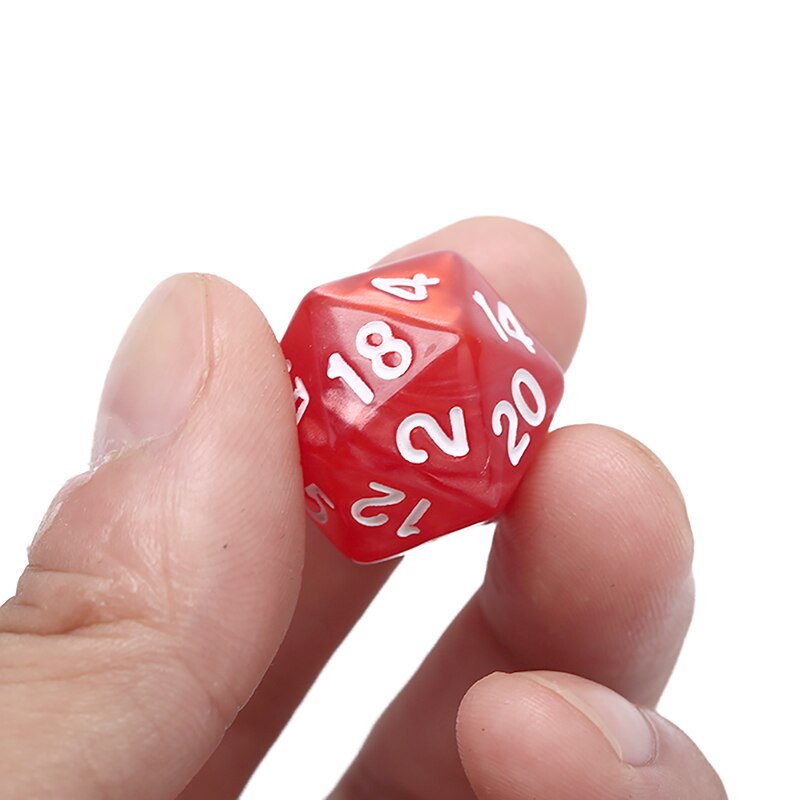 1PC Duurzaam Pearlized D20 Dobbelstenen Acryl 20 Zijdige Dobbelstenen voor Board Game