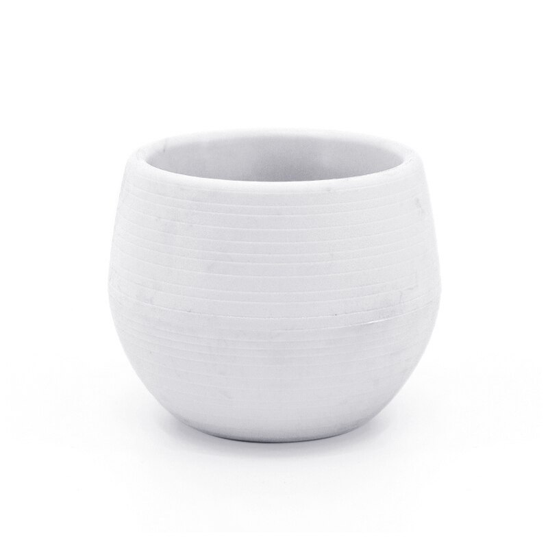 Mini Eco-friendly Colourful Round Plant pot Plastic Flower Pots Plants Bonsai Nursery Pots Garden Home Office Decor: white