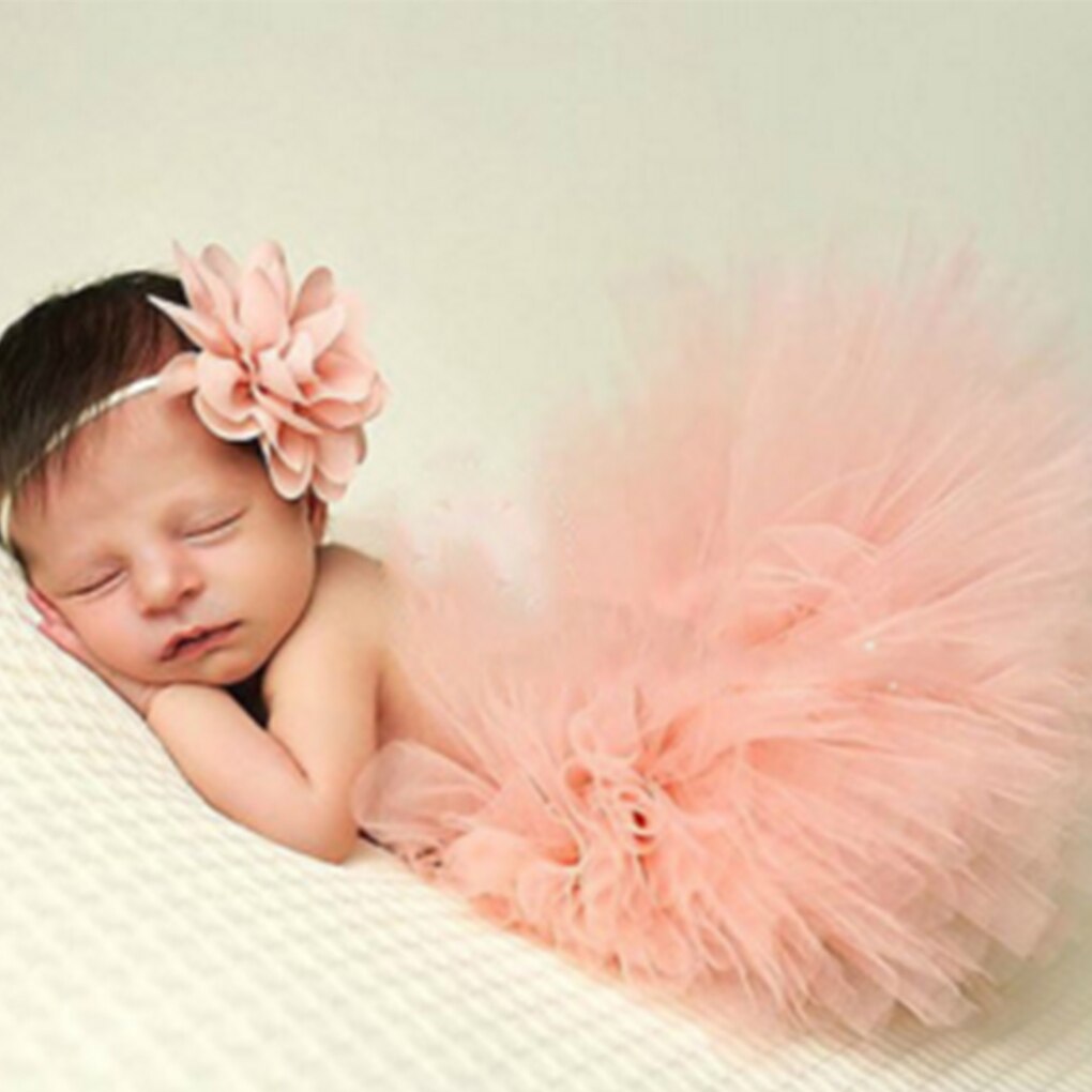 Bébé -né photographie accessoires accessoires bébé Tutu jupe à la main bébé arc-en-ciel Tutu jupe Fotografia bébé Photo accessoires: 14 pink