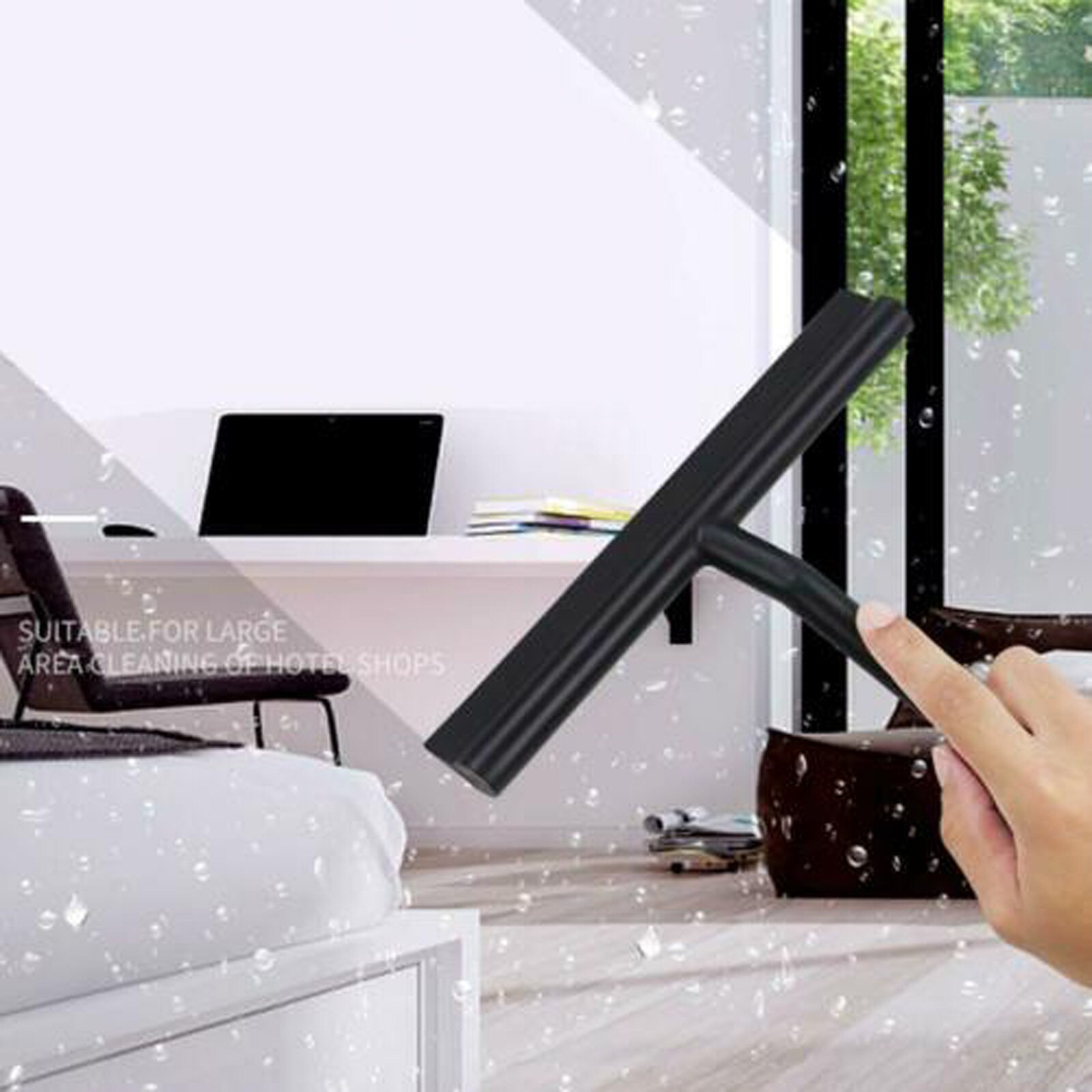 40# Silicone Window Tile Glass Wiper Cleaner Squeegee Shower Mirror Cleaning Holder Window Cleaning Tool