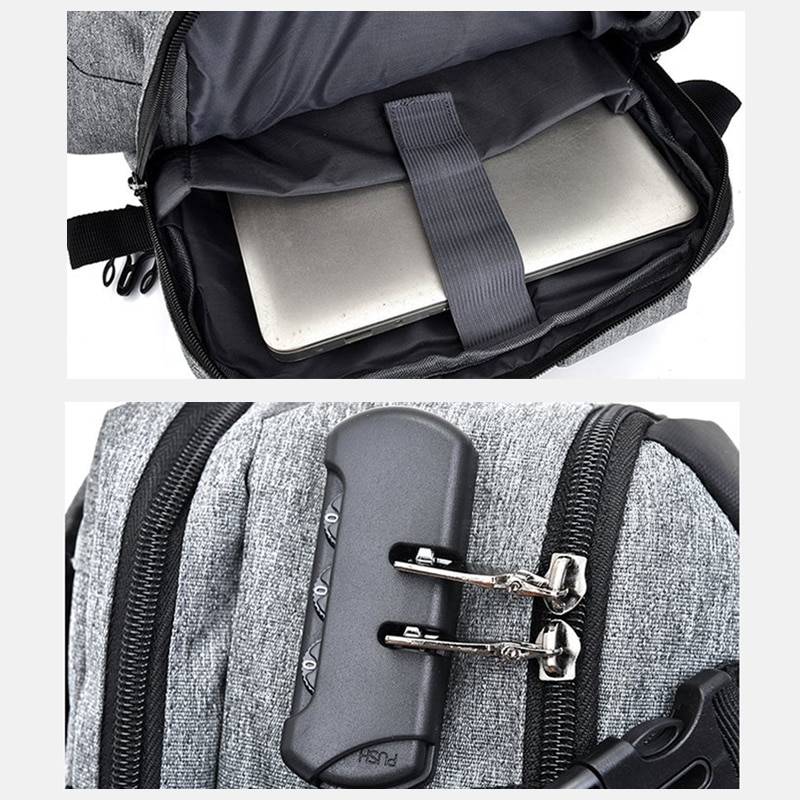 Mannen Reizen Rugzak Anti Diefstal Mannen Laptop Rugzak 15.6 Inch Notebook Terug Pack Usb Opladen Mannelijke Vrouwen Tas Mochila voor School