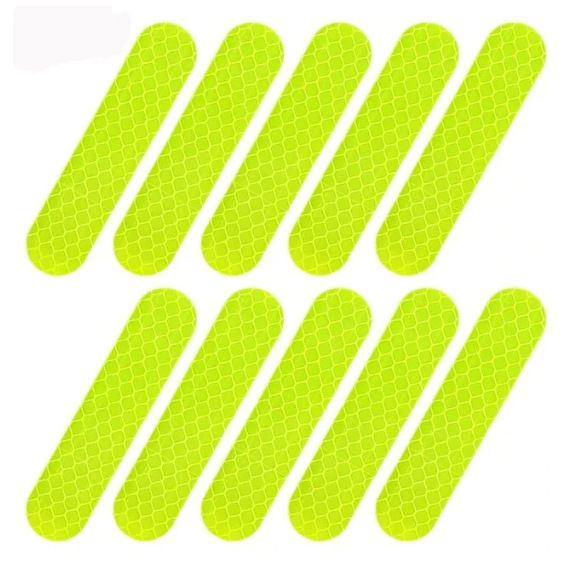 10/40/80pcs Nachtrijden Veiligheidswaarschuwing Reflecterende Stickers Universele Motor Fiets Skihelm Waarschuwing Reflecterende Stickers: WHITE