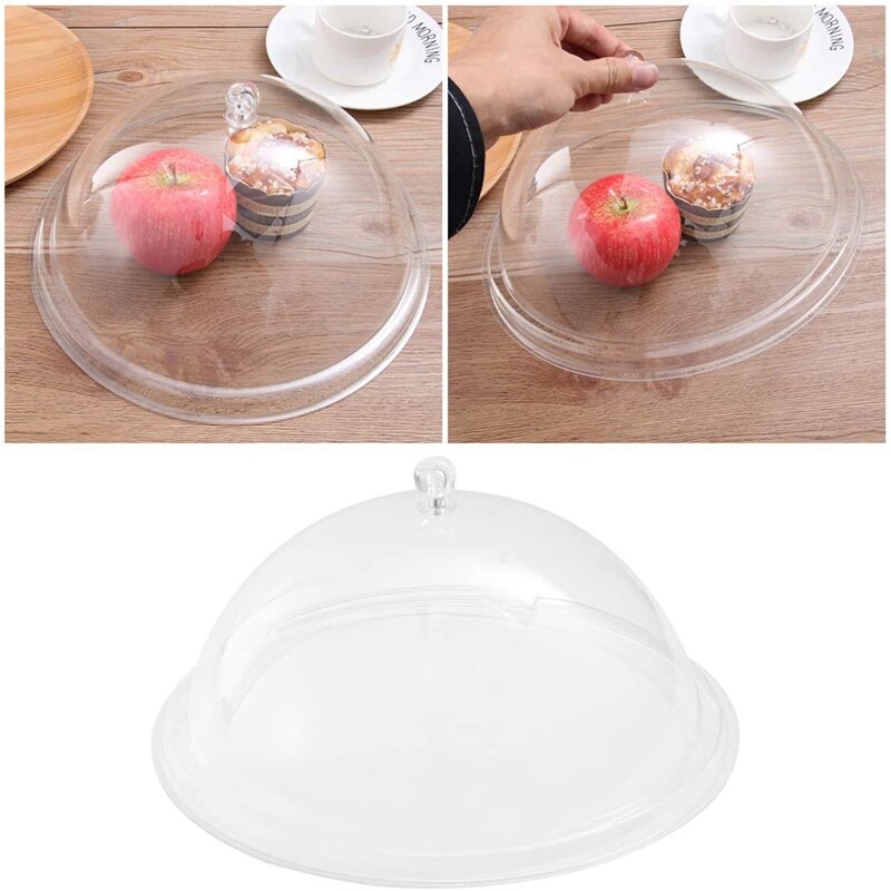 Round Food Meal Cover, -Resistant Transparent Food Cover, Bread and Snack Acrylic Preservation Cover, Dust Cover