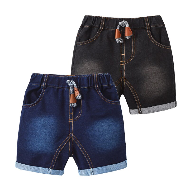 Jungen Mädchen Denim kurze Hose Sommer Baumwolle elastisch Taille Kleinkind Knie Länge Hose Baby Jean Hose Kinder Kinder Kleidung