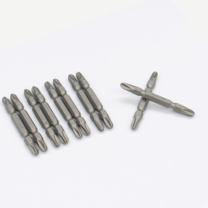 10PCS 1/4" Shank PZ0 PZ1 PZ2 PZ3 PH0 PH3 SL Screwdriver Bit Set 65MM Long Double End Philipps Pozi Slotted Screw Dirver Bits