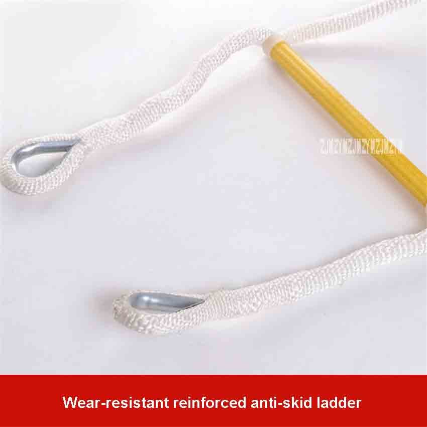 5M Upgrade Escape Ladder Wear-resistant Reinforced Anti-skid Soft Ladder Fire Inspection Rope Ladder 18-20MM (1-2nd floor)