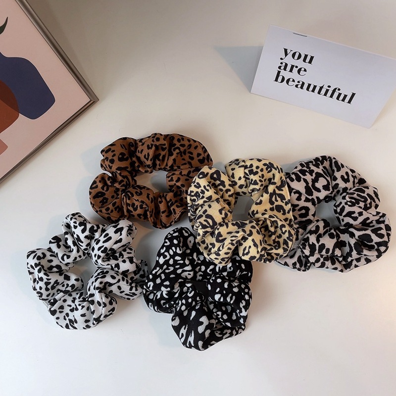Elástico de cabelo de tecido de leopardo, faixas elásticas para cabelo, mulheres, meninas, veludo, ponto, zebra, rabo de cavalo, laços de cabelo, acessórios de moda para cabelo