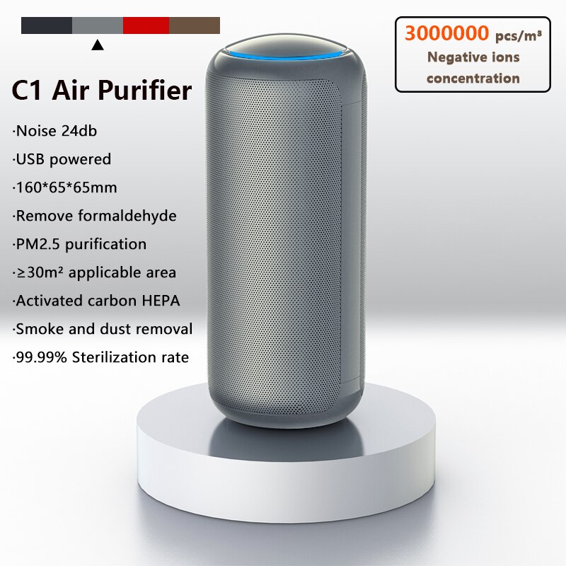 Car Air Purifier Cleaner 3 million Negative Ion USB Mini Home Vehicle Air Cleaner Remove Formaldehyde Air Purifier: 07 / USB