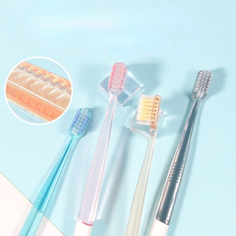 Screw bristle toothbrush individually packaged adult household super fine ten thousand soft bristle toothbrush couple family