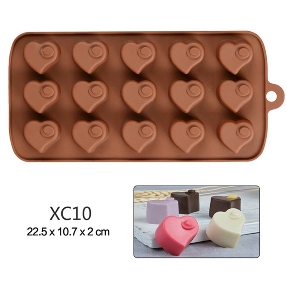 Halloween Chocolade Mould Silicone Fondant Mallen Mooie Chocolade Chocolade Maken Mallen Herbruikbare Non Stick Candy Mallen Tool: Donker Kaki