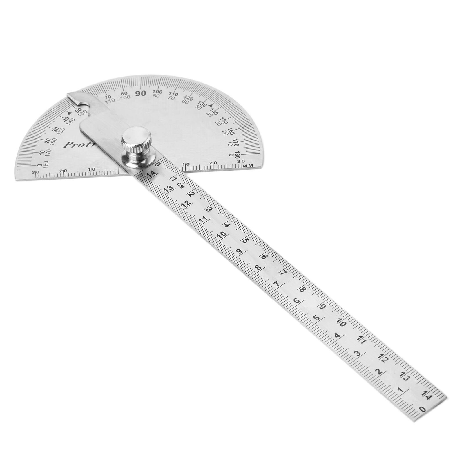 DRELD 180 Degree Angle Ruler Stainless Steel Protractor Angle Finder Rotary Measuring Gauges Arm Ruler Measuring Tools 14cm