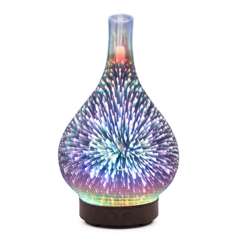 4 # Glazen Night Lights Diffusers Cool Mist Luchtbevochtiger 7 Colour Changing Led Verlichting Aroma Diffuser Освежитель Воздуха Дома: UK