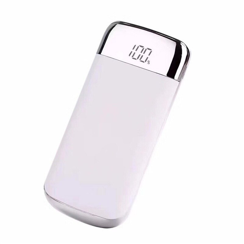 30000Mah Power Bank Led Externe Batterij Poverbank Usb Powerbank Draagbare Mobiele Telefoon Oplader Voor Iphone Xiaomi Iphone: white