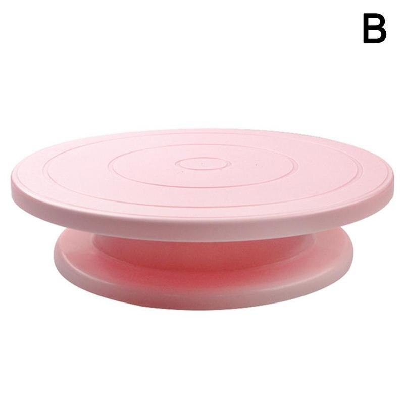 Rotating Anti-skid Round Plastic Cake Plate Turntable Diy Rotary Cake Cake Tool Stand Decorating Baking Kitchen Table F3A8: B