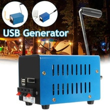 Cargador de dinamo portátil de alta potencia, generador USB de manivela manual de emergencia