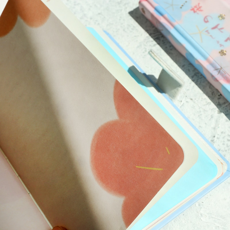 "Sakura Cat v4" Hard Cover Cute Girls Diary Journal Study Notebook Notepad Beautiful Stationery