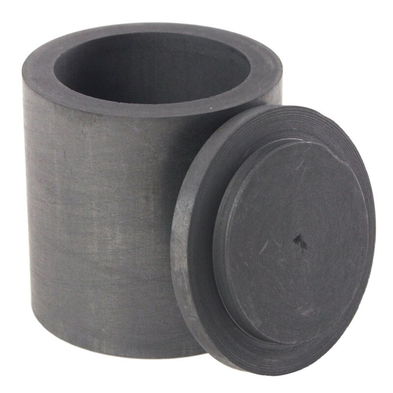 Hoge Zuiverheid Grafiet Smeltkroes Gieten Met Deksel Deksel 40*40Mm Voor Silver &amp; Black: Default Title