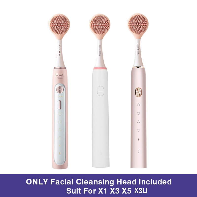 Replacement Soocas X1 X3 X3U X5 Facial Cleansing Brush Head for Xiaomi Sonic Electric Toothbrush Soocare Electric Massage Brush