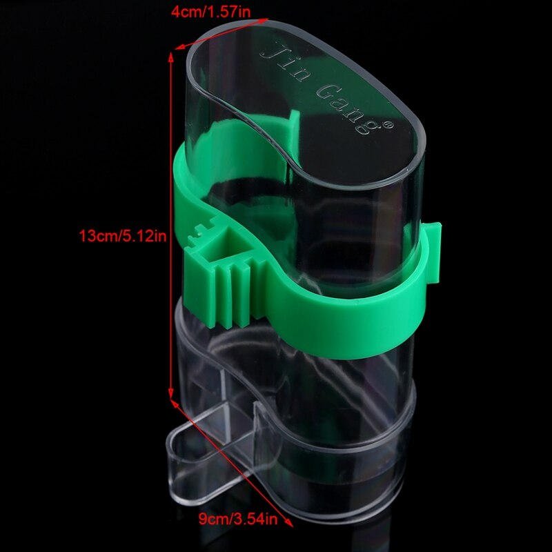 Vogel drinkbak voerbak waterbak clip voor volière kooi papegaai grasparkiet lovebird