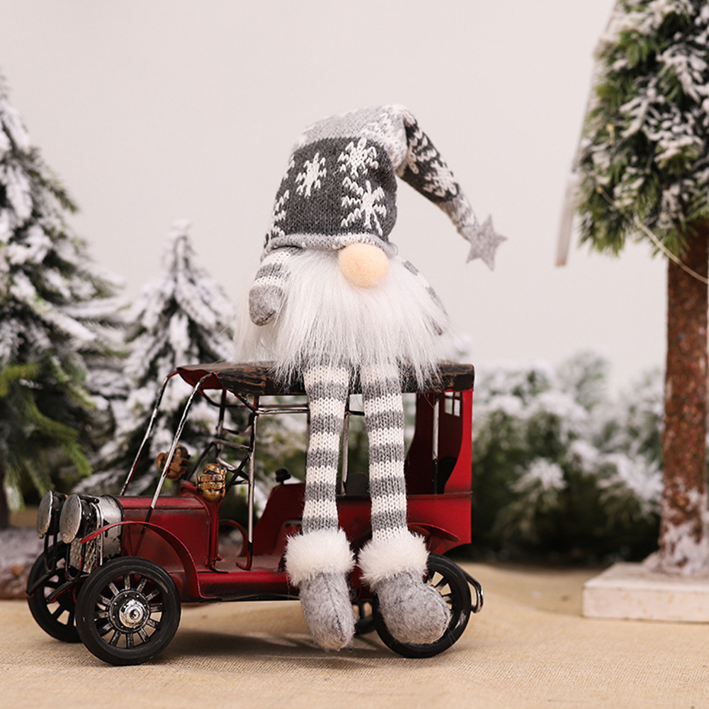 Leuchtende, gesichtslose weihnachtswichtel-puppe mit licht, baumanhänger, zwergen-weihnachtsdekoration, schmuckstück