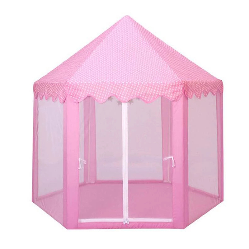 1,3 M Tragbare kinder Zelt Wigwam Klapp Kinder Zelte Tipi Baby Spielen Haus Große Mädchen Rosa Prinzessin Burg Kind room Decor: Pink-8